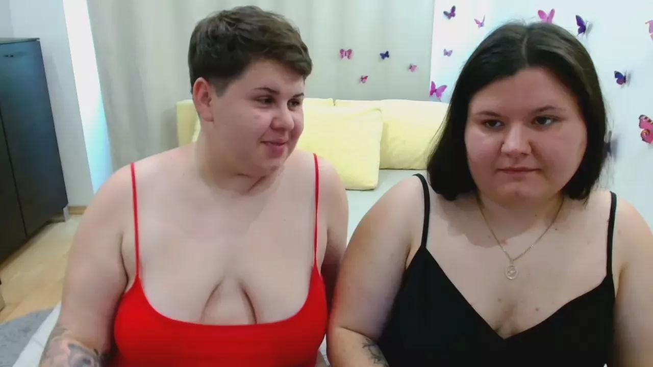 Cling to live show with BeckyAndEllen from Cam4 